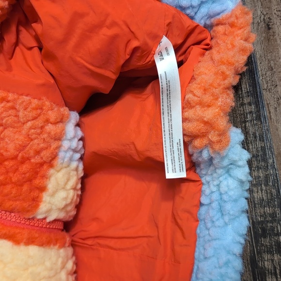 Anthropologie Daily Practice Faux Shearling Crop Hoodie Fleece Zip Up Jacket SM - Picture 6 of 11